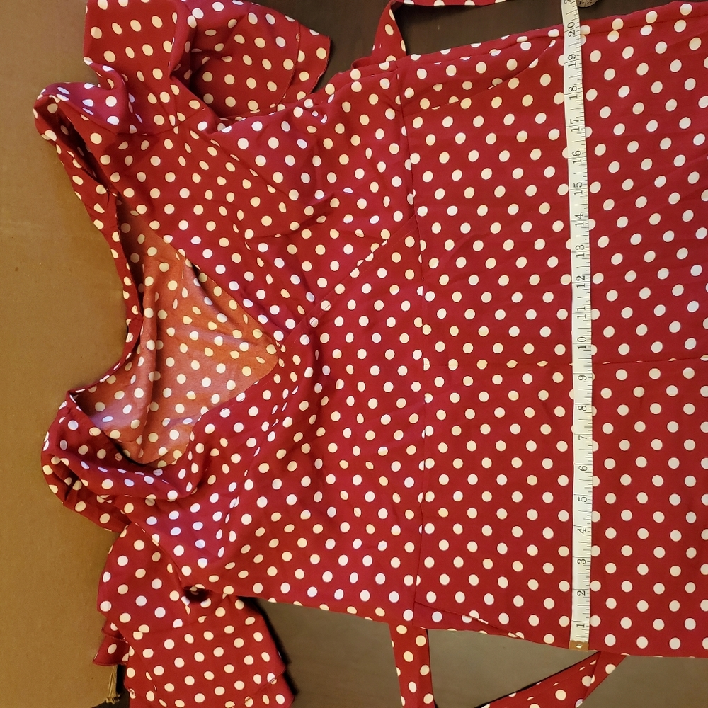 Wine Polka Dot Jumpsuit - Picture 8 of 10